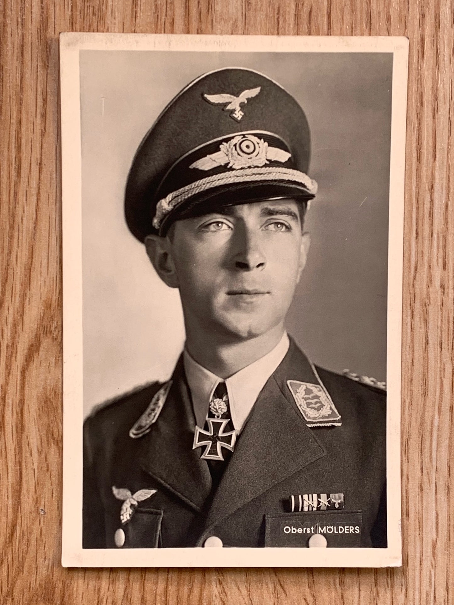 Luftwaffe fighter ace postcard - Oberst Molders