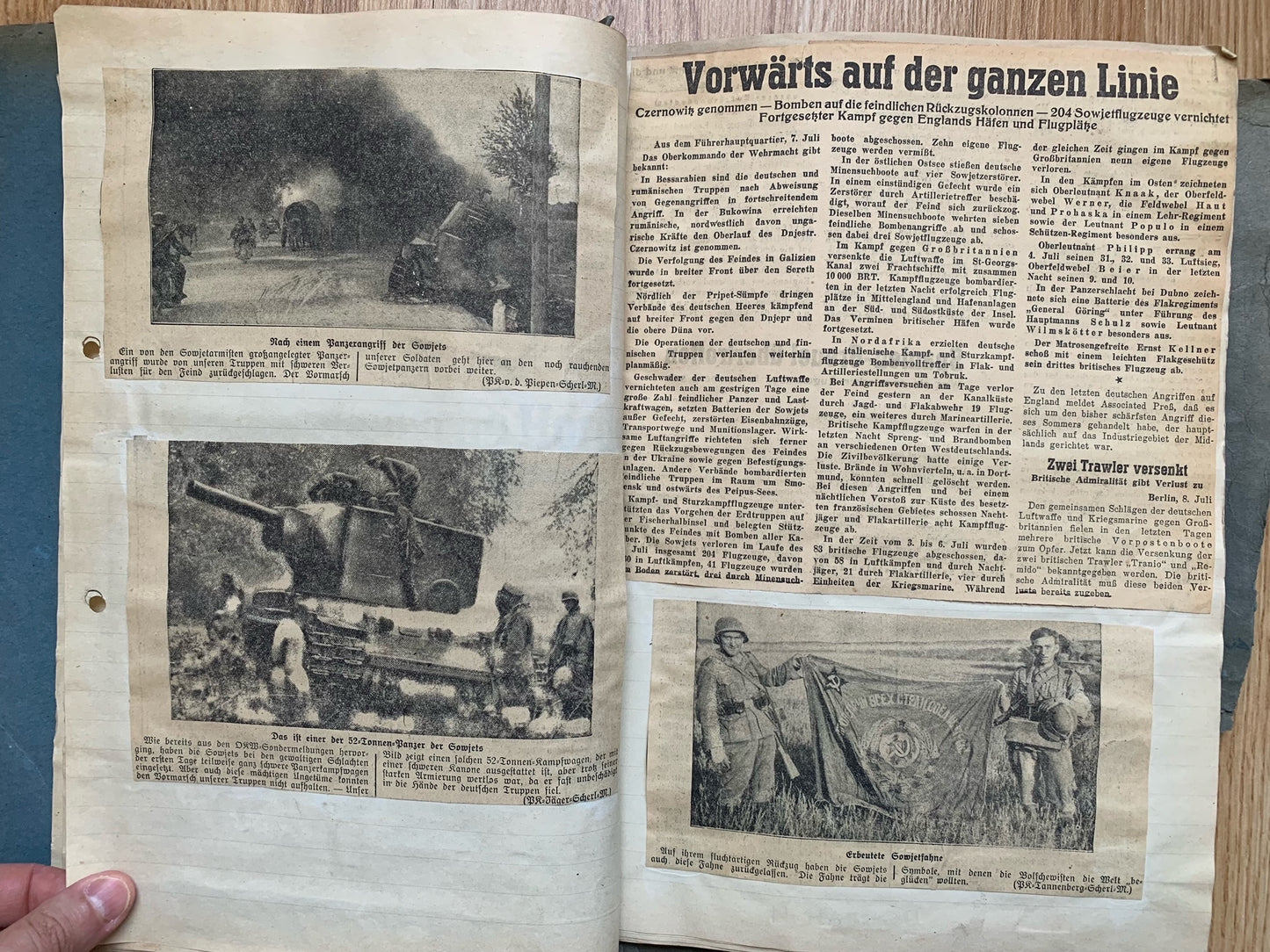 Folder of WW2 German news clippings - Operation Barbarossa 1941