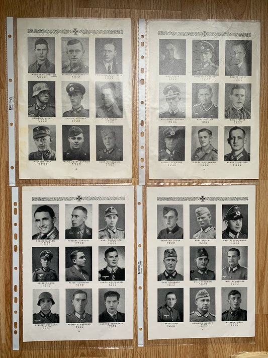 4 sheets of KIA Wehrmacht troops 1941 - Wilhelmshaven residents