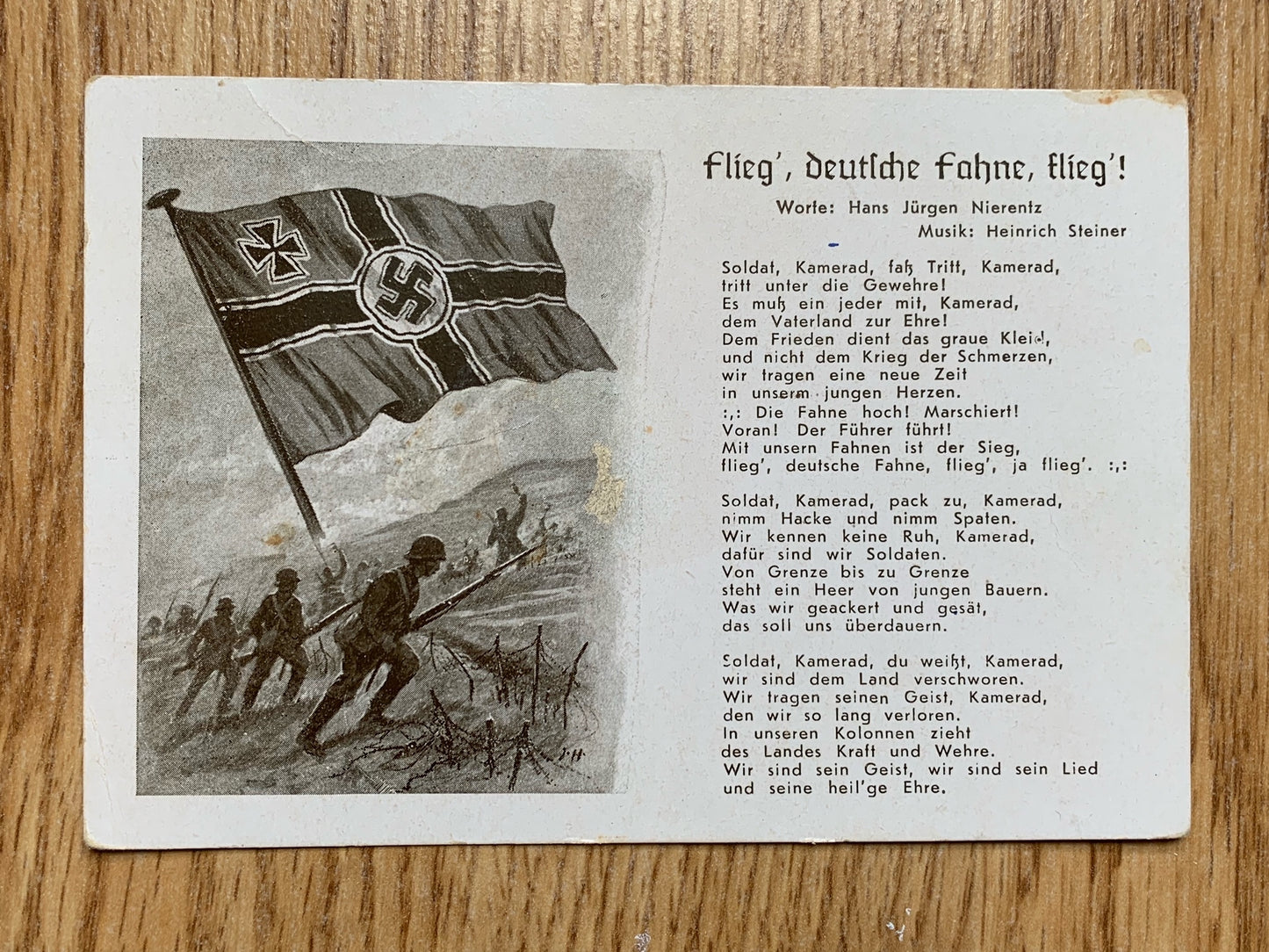 Heer military flag song postcard