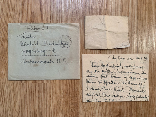WW2 Feldpost letter - Sept 1942, Don River / Stalingrad