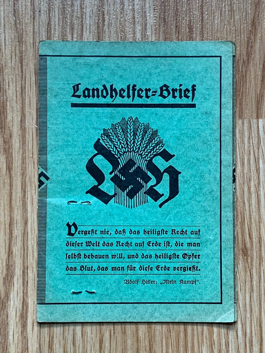 Landhelfer Brief - Land Service Helper ID card
