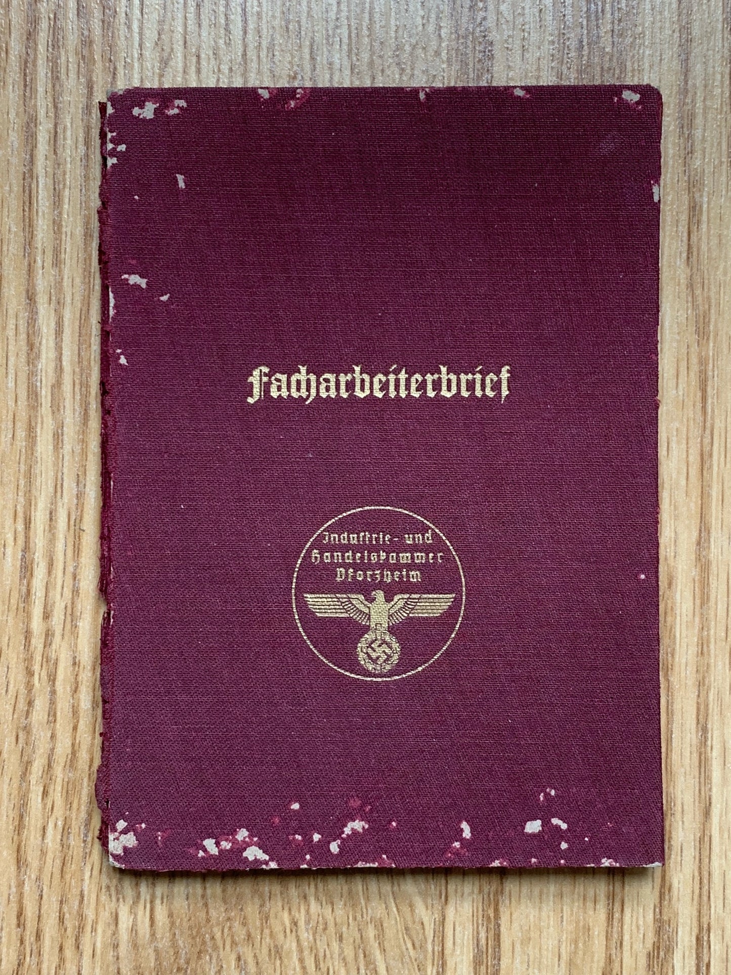 Skilled worker certificate - Jeweller, 1939