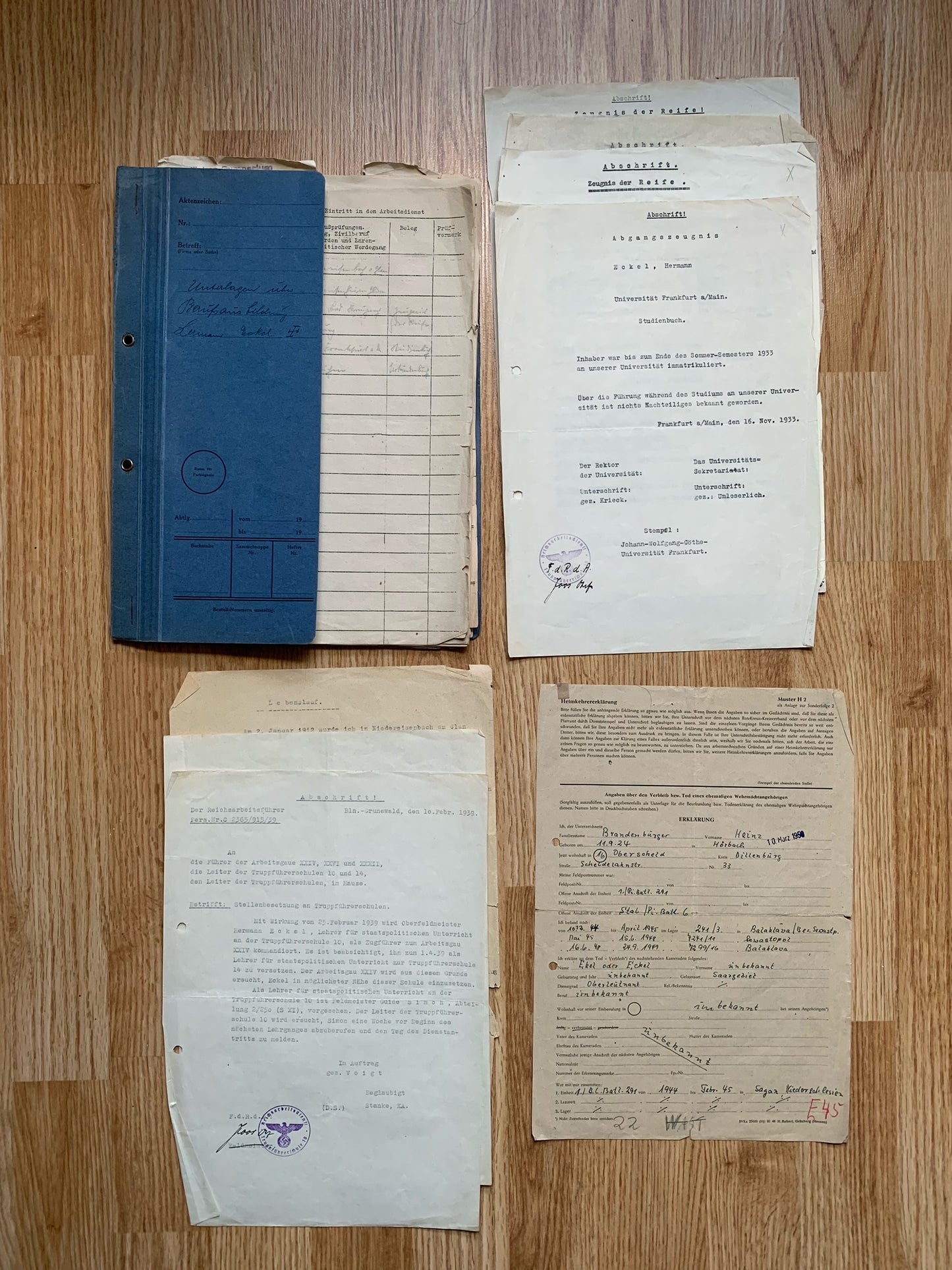 Document grouping - decorated Heer and RAD officer, KIA 1945