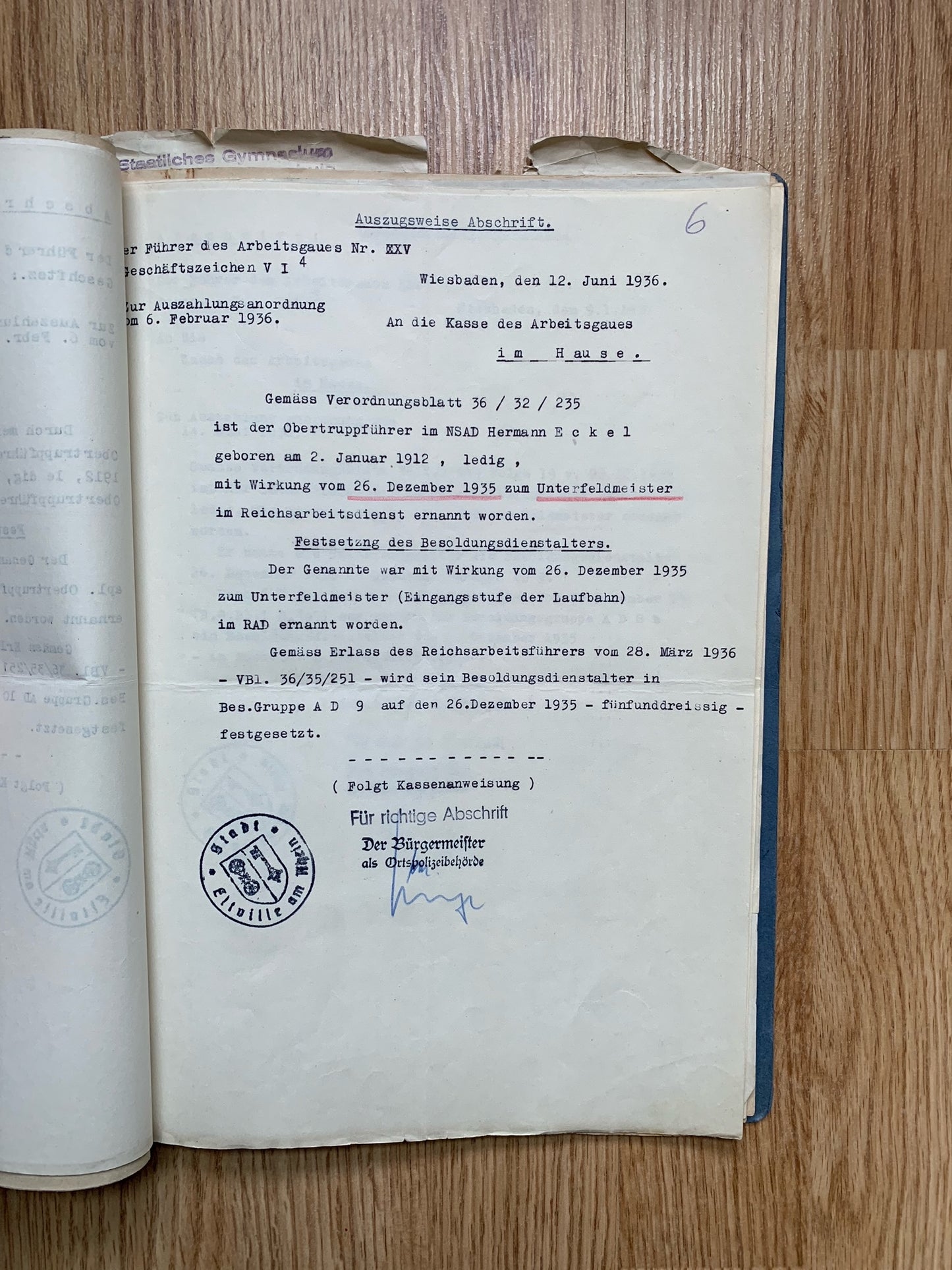 Document grouping - decorated Heer and RAD officer, KIA 1945