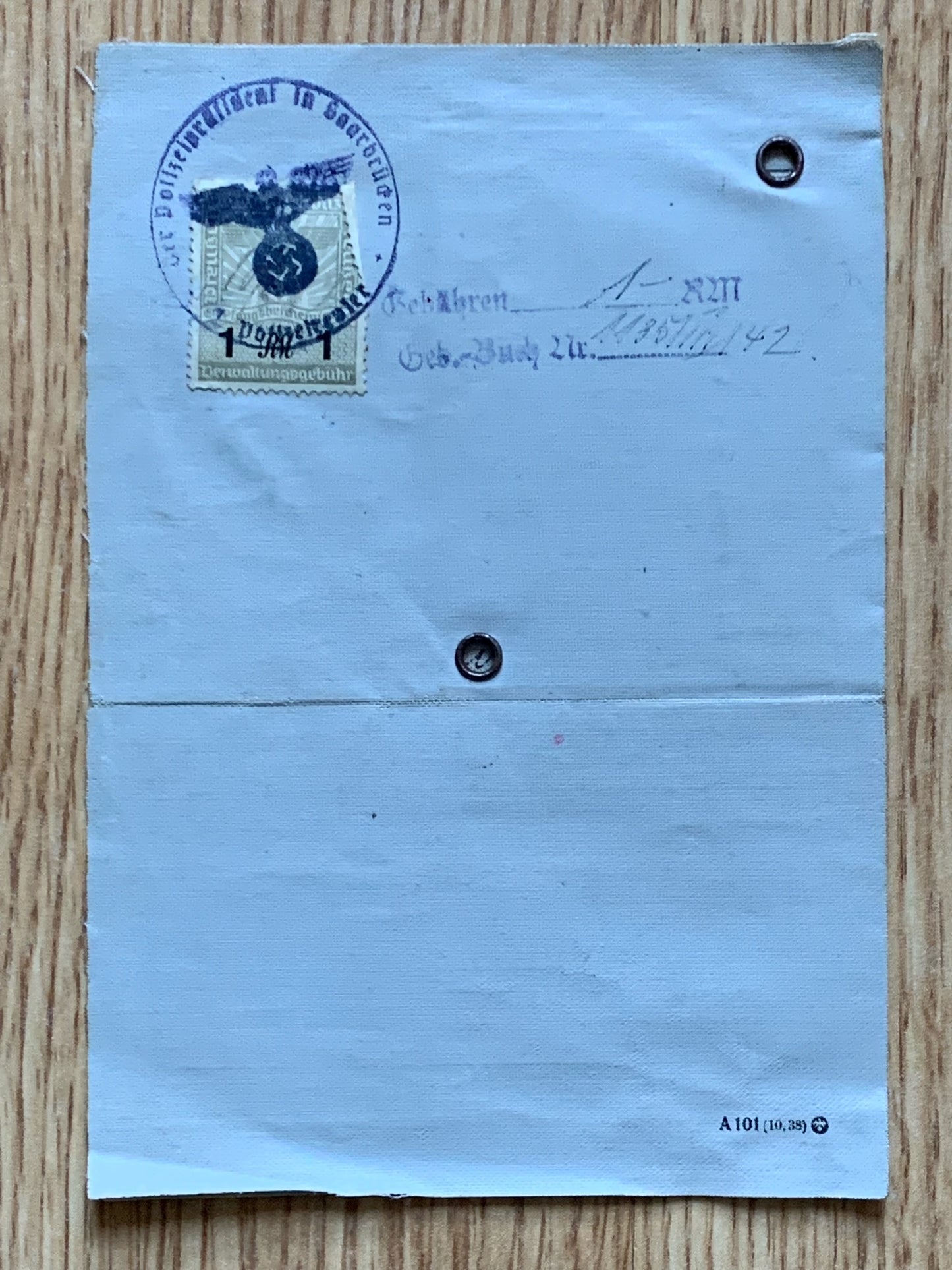 Kennkarte - 1942, Saarbrücken resident