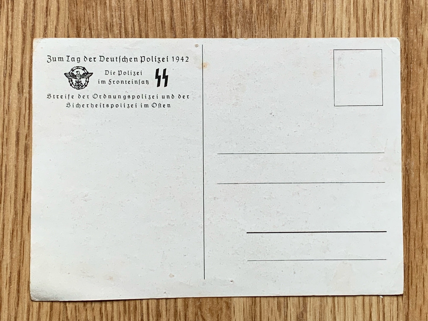 Polizei Tag 1942 art postcard