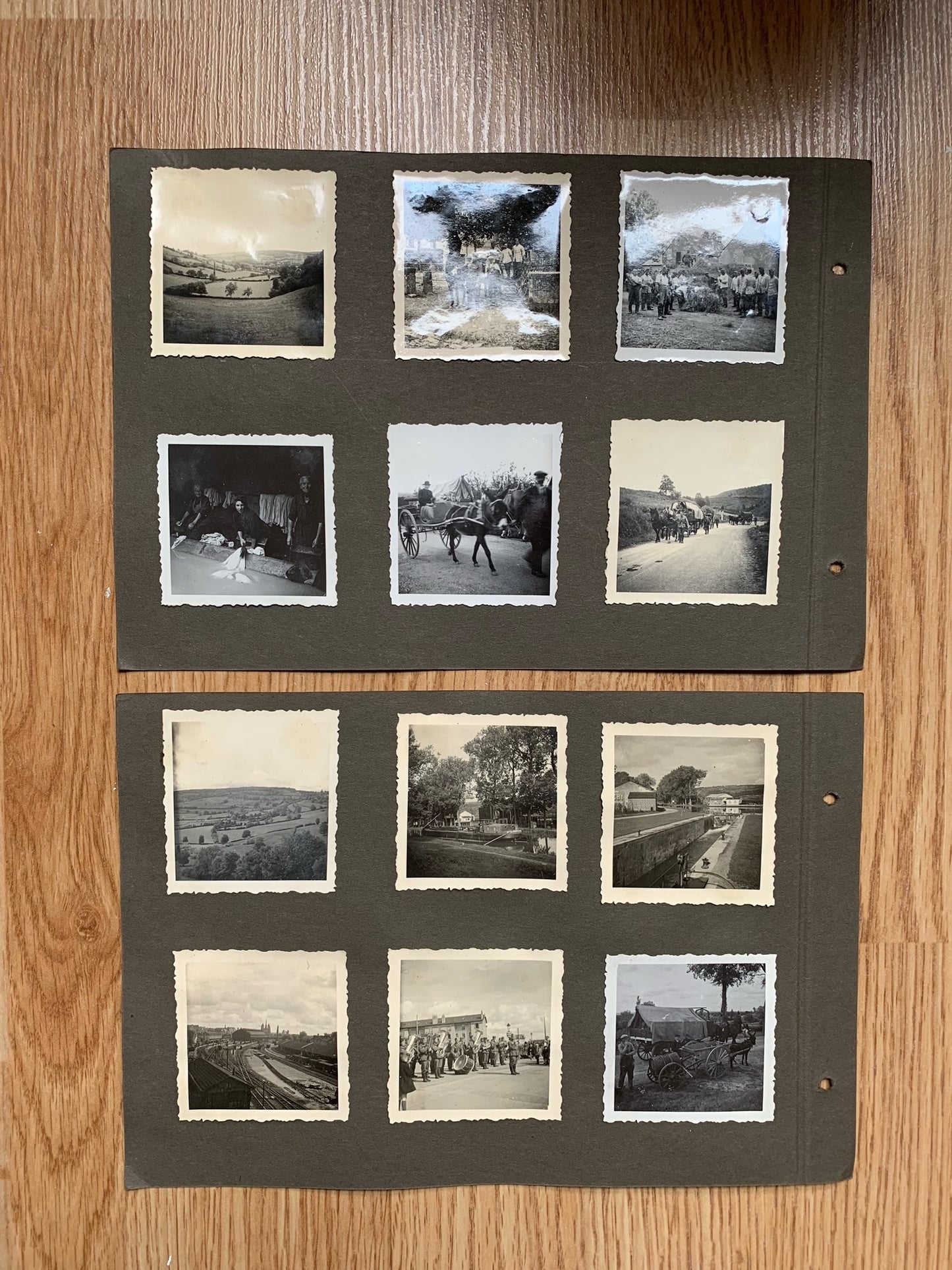 12 Wehrmacht photo album sheets - 116 photos