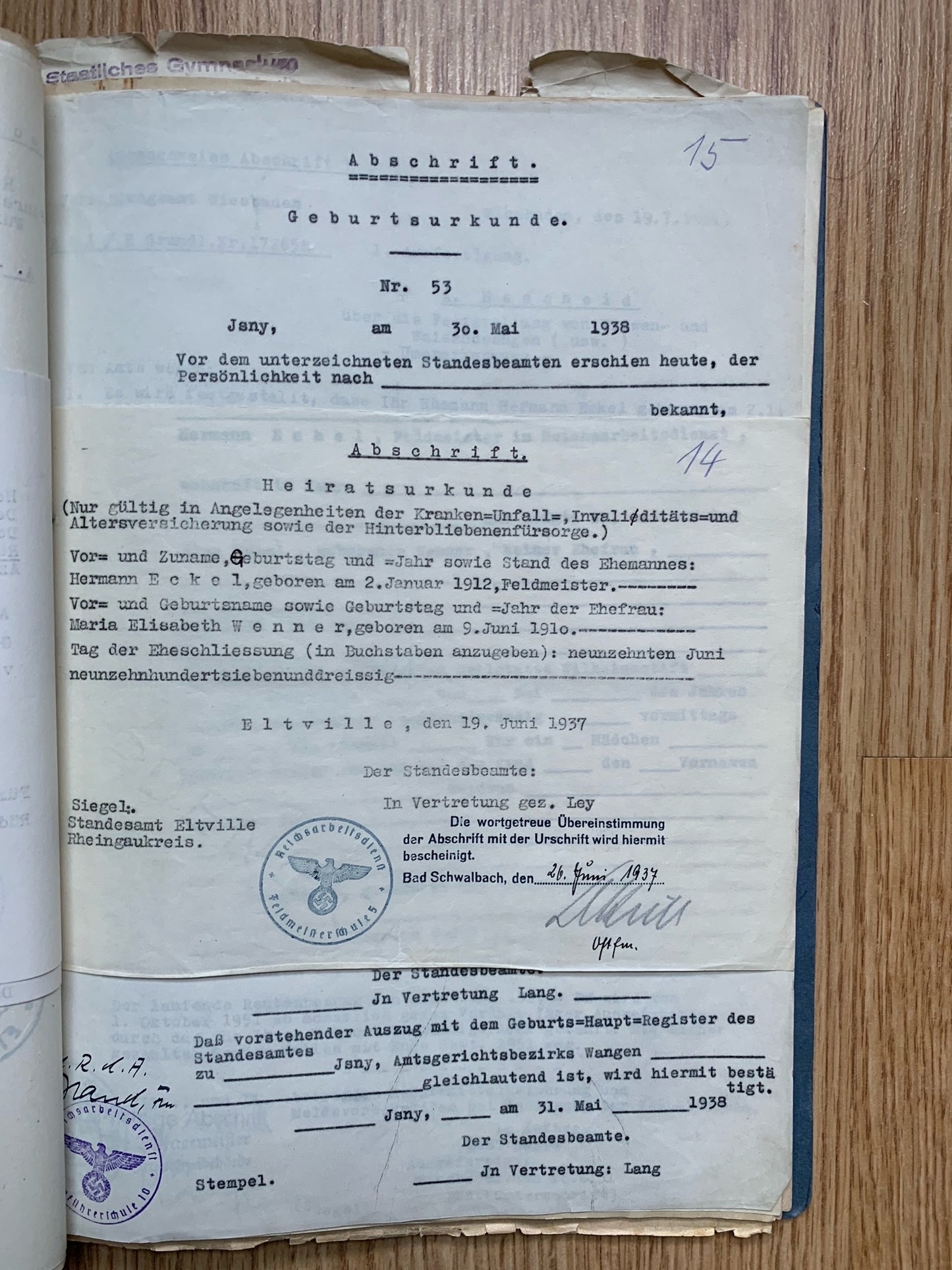 Document grouping - decorated Heer and RAD officer, KIA 1945