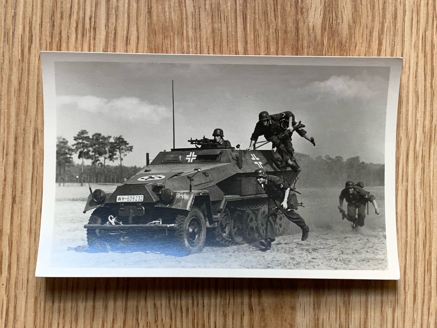 Panzergrenadiers in action - photo postcard