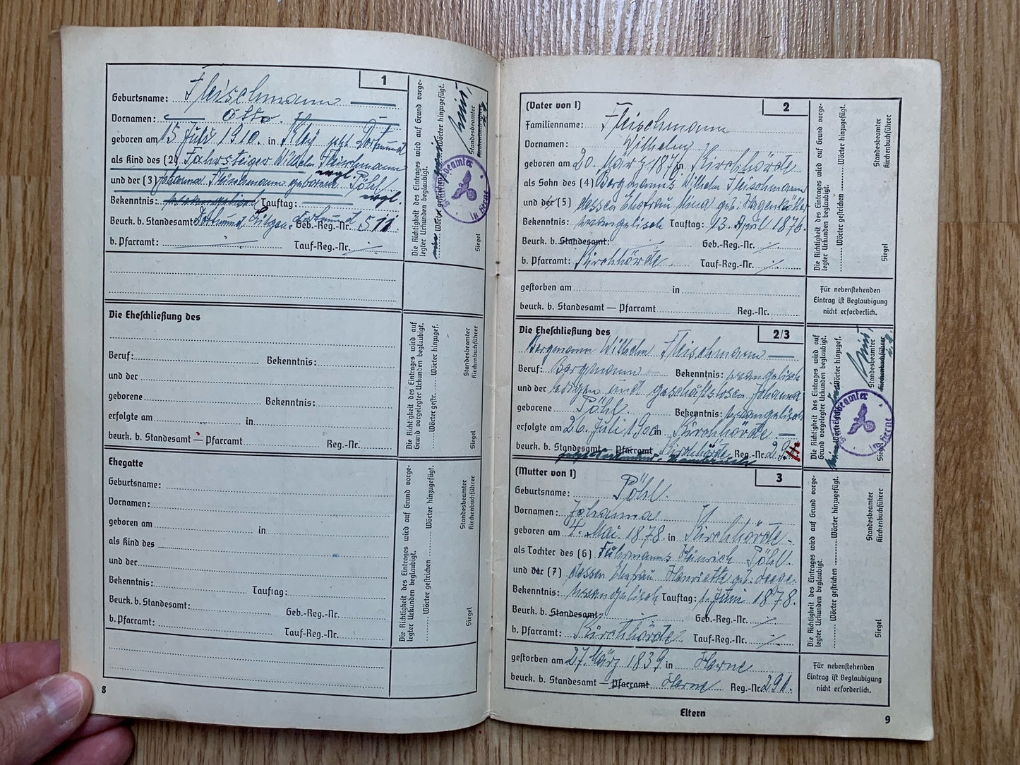 Ahnenpass / Ancestry pass - Ruhr area resident