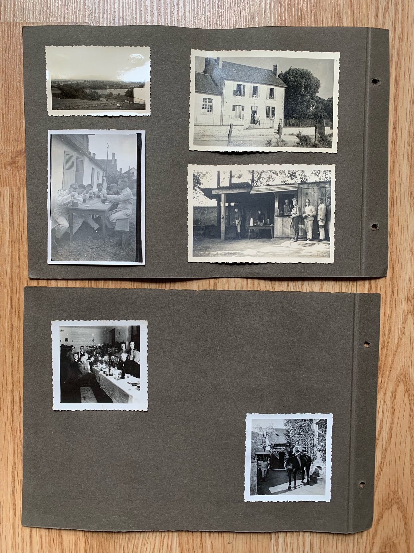 12 Wehrmacht photo album sheets - 116 photos