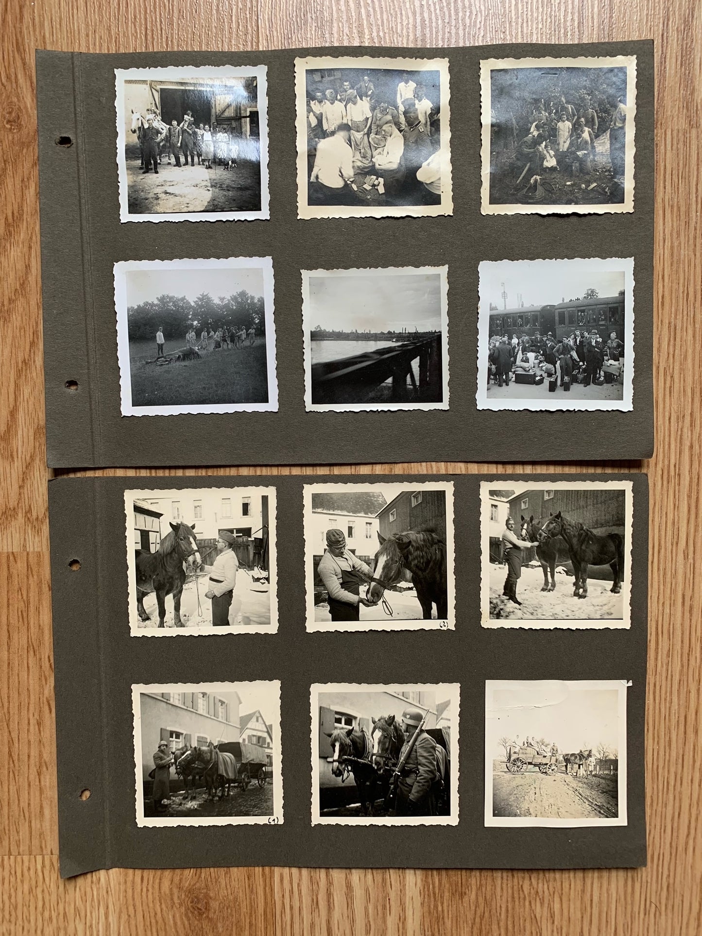 12 Wehrmacht photo album sheets - 116 photos