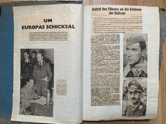 Folder of WW2 German news clippings - Operation Barbarossa 1941