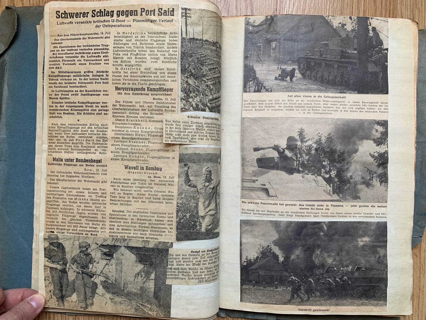 Folder of WW2 German news clippings - Operation Barbarossa 1941