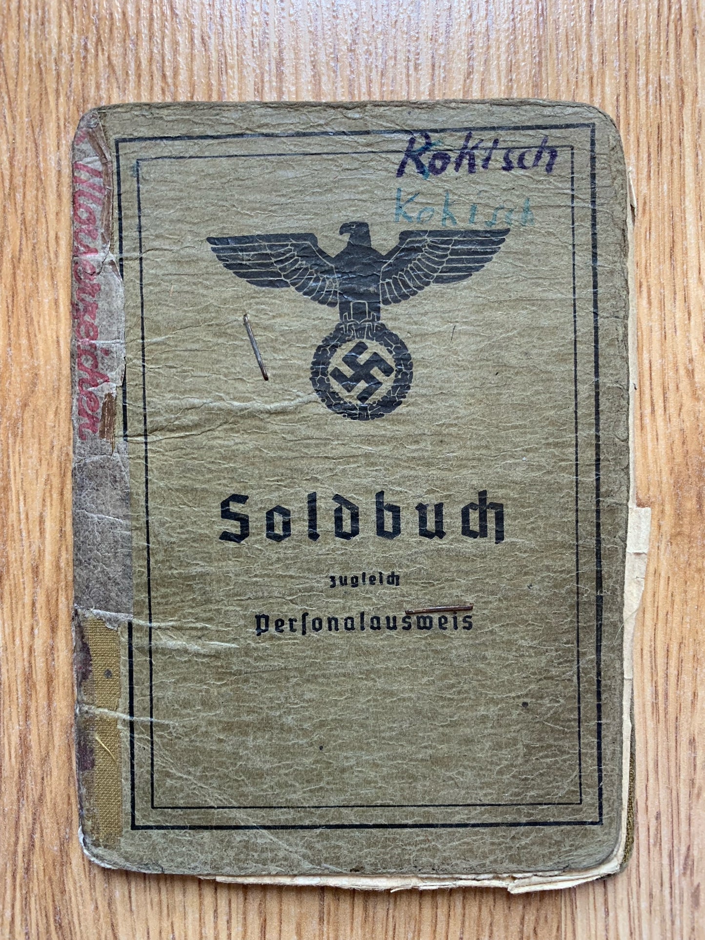 Artillery Officer Soldbuch and Iron Cross grouping