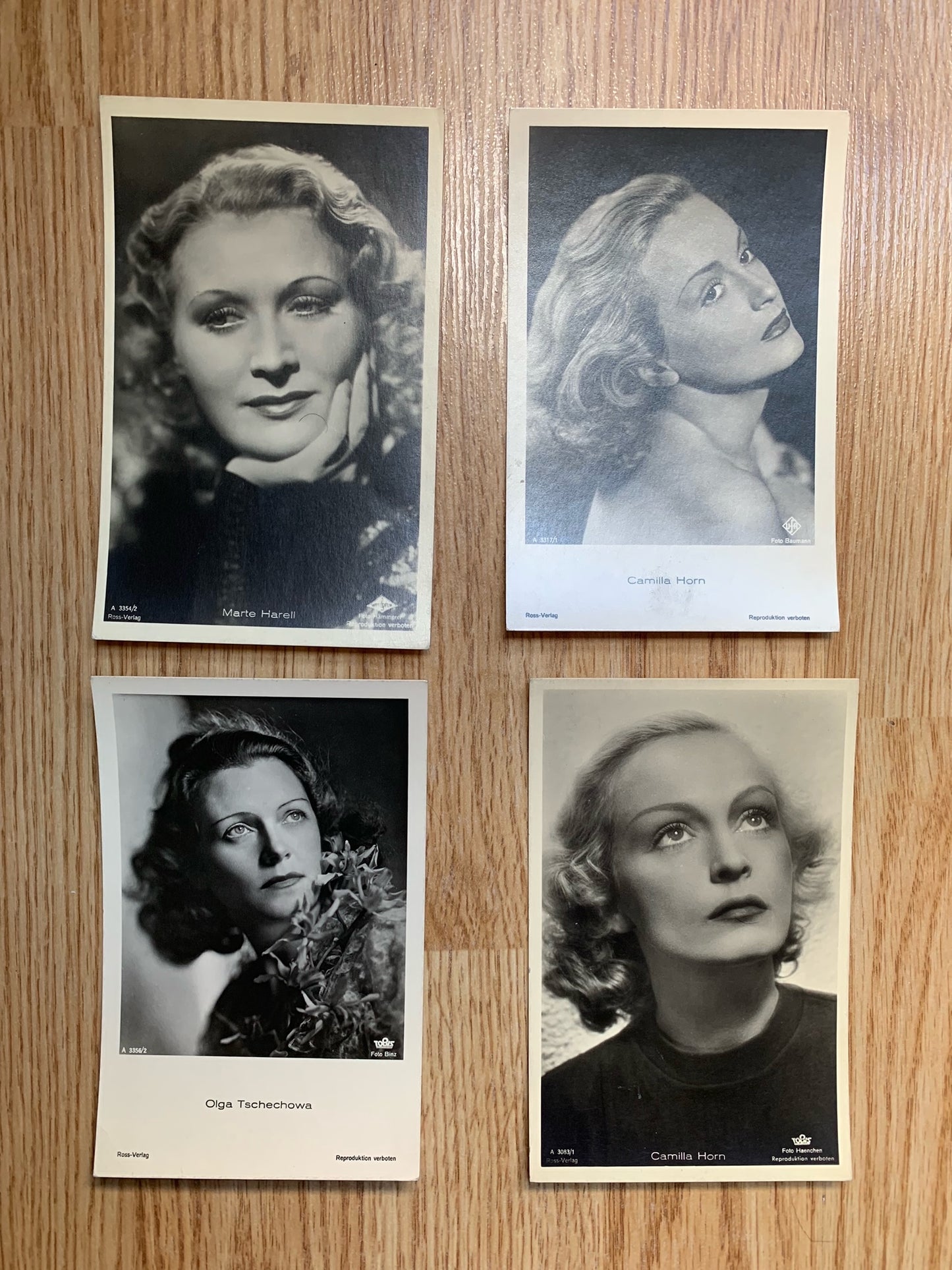 14 Third Reich German photo postcards of actors