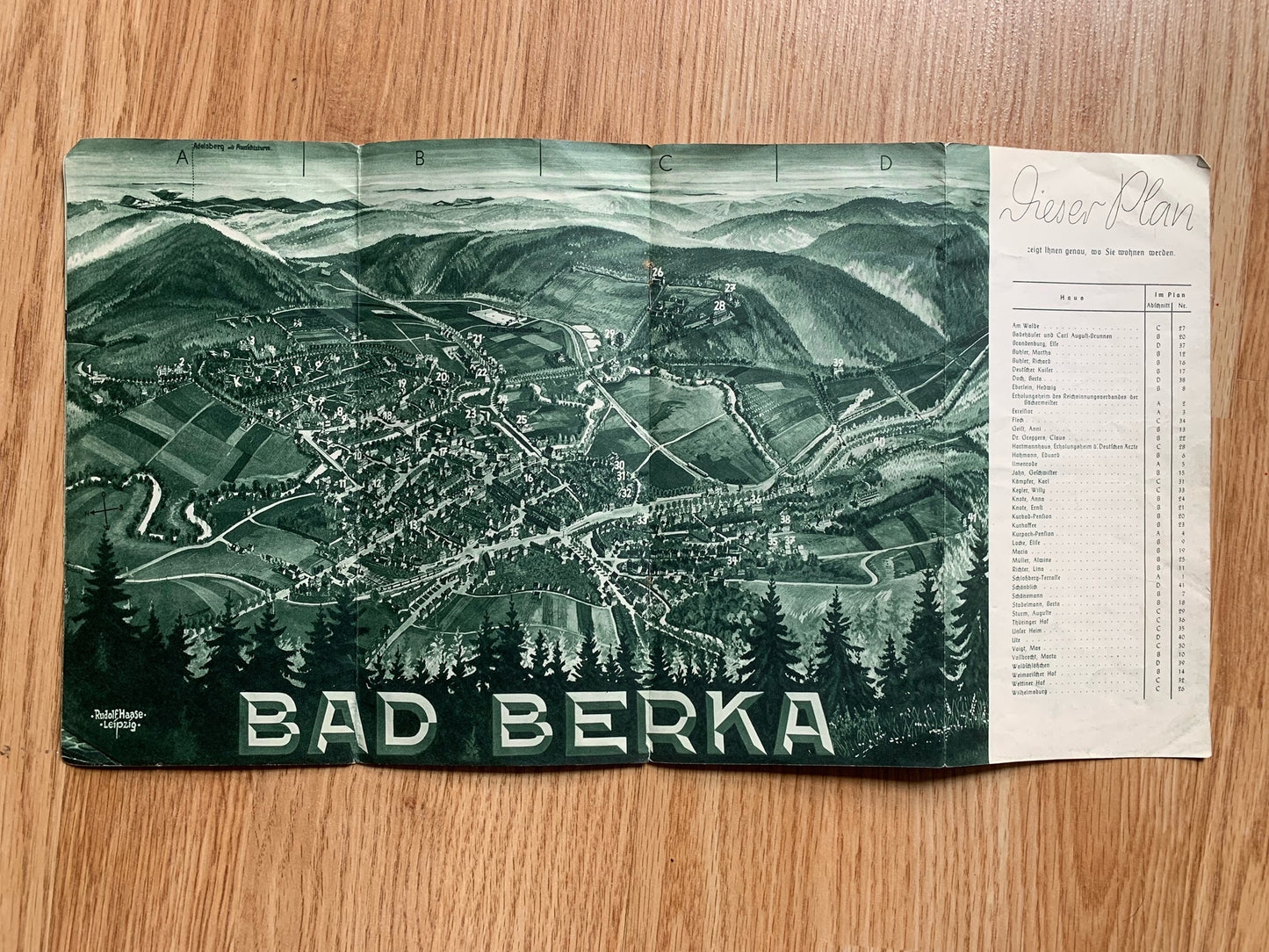German 1939 tourism pamphlet - Bad Berka spa