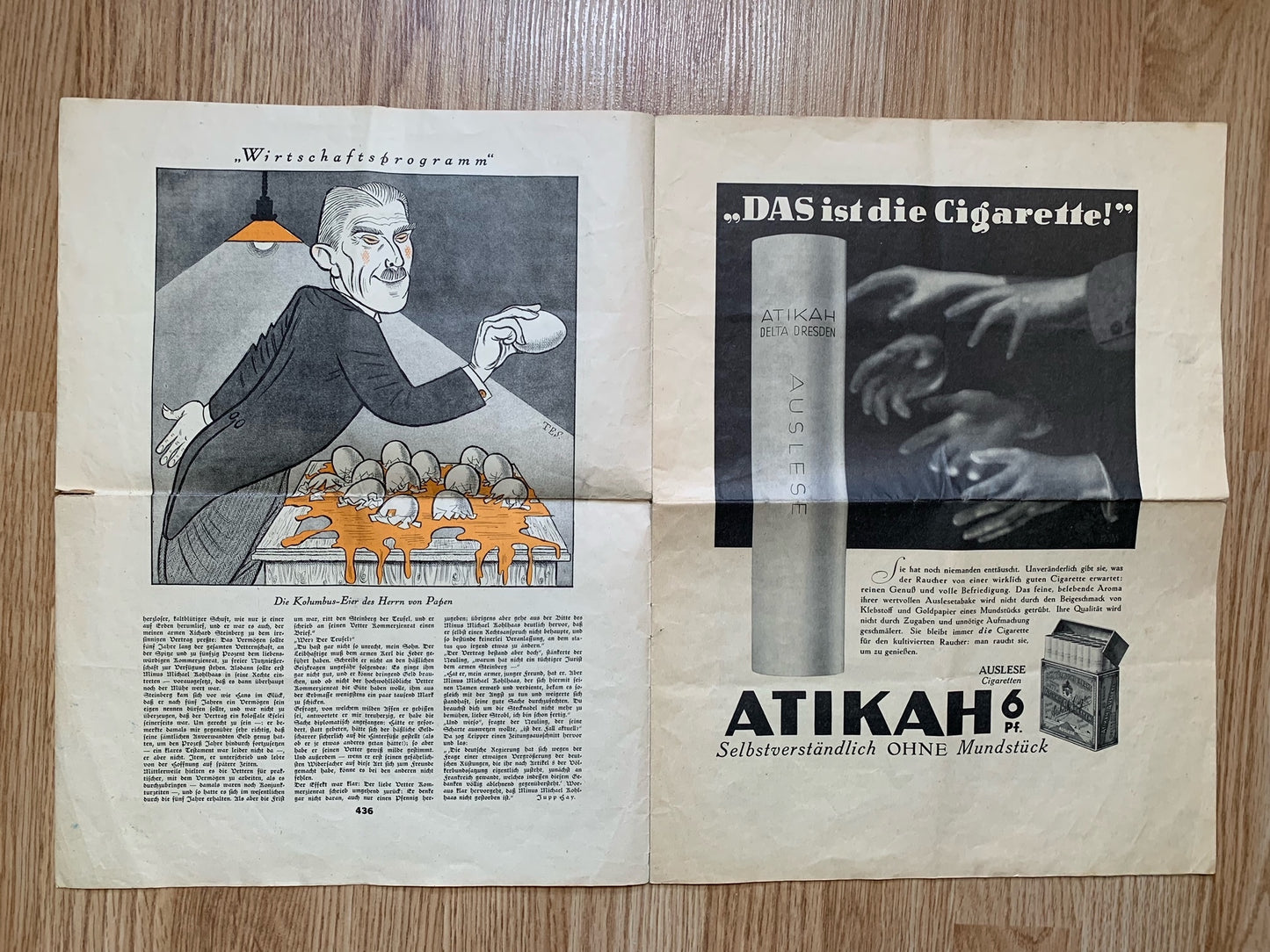Saarkampf Karikaturen booklet and Die Brennessel satirical magazine