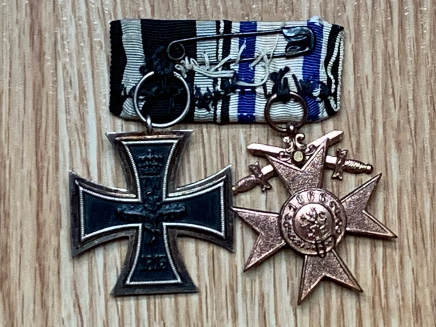 WW1 German Two-place ribbon bar, Iron Cross