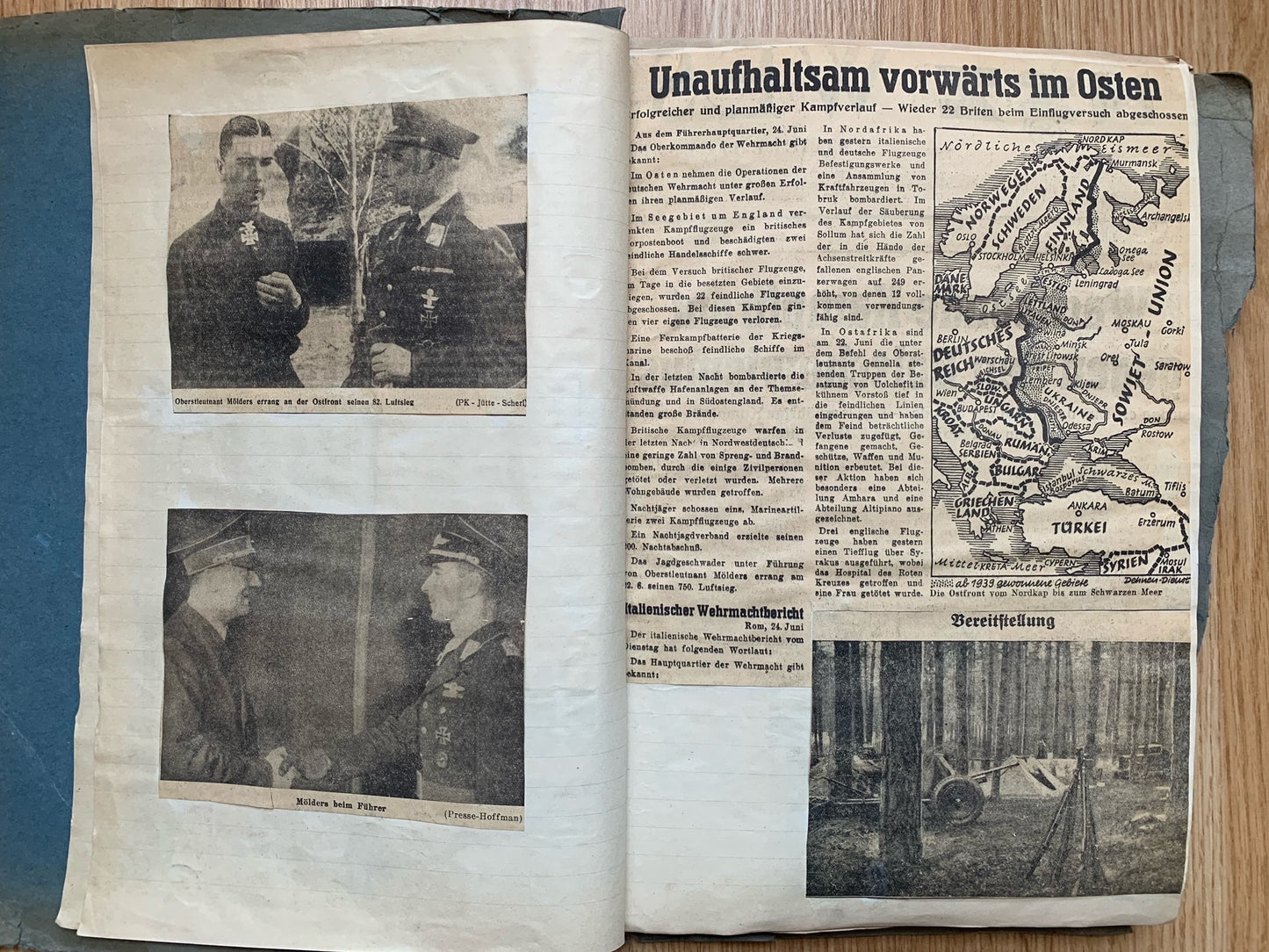 Folder of WW2 German news clippings - Operation Barbarossa 1941
