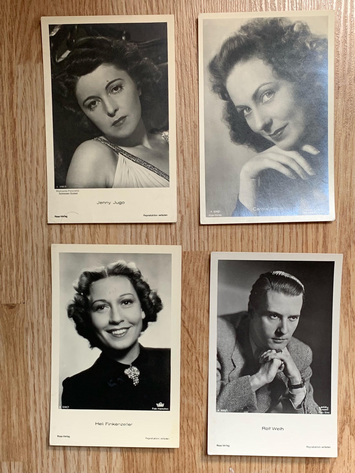 14 Third Reich German photo postcards of actors