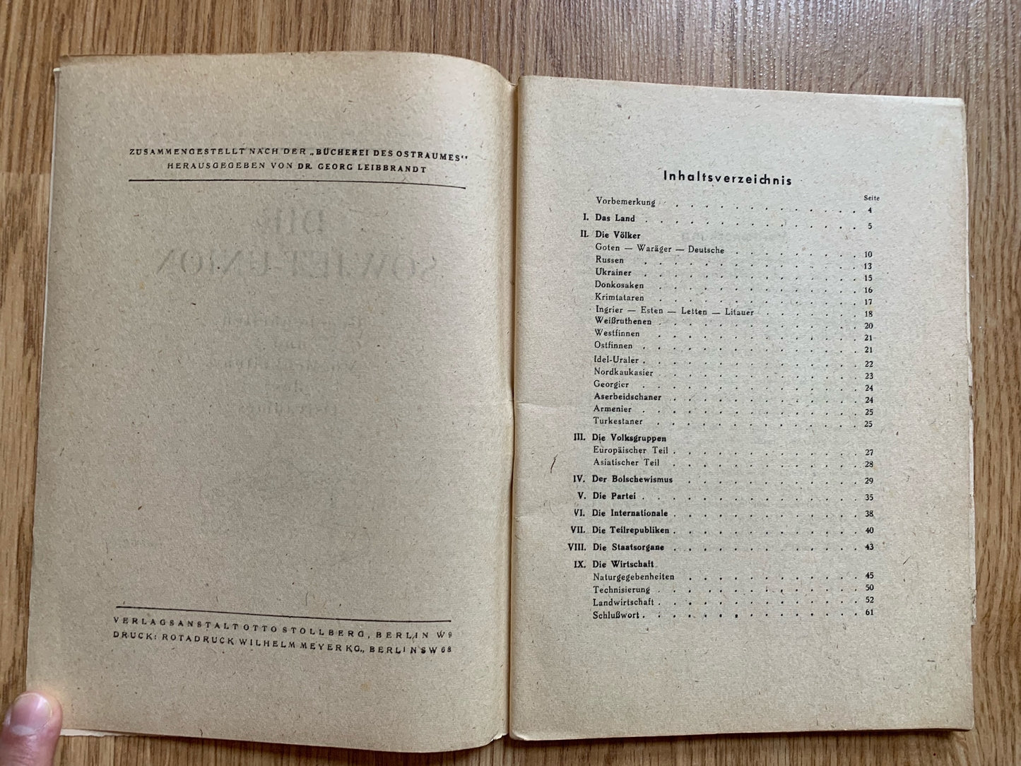 Wehrmacht OKW booklet - Die Sowjet Union 1943