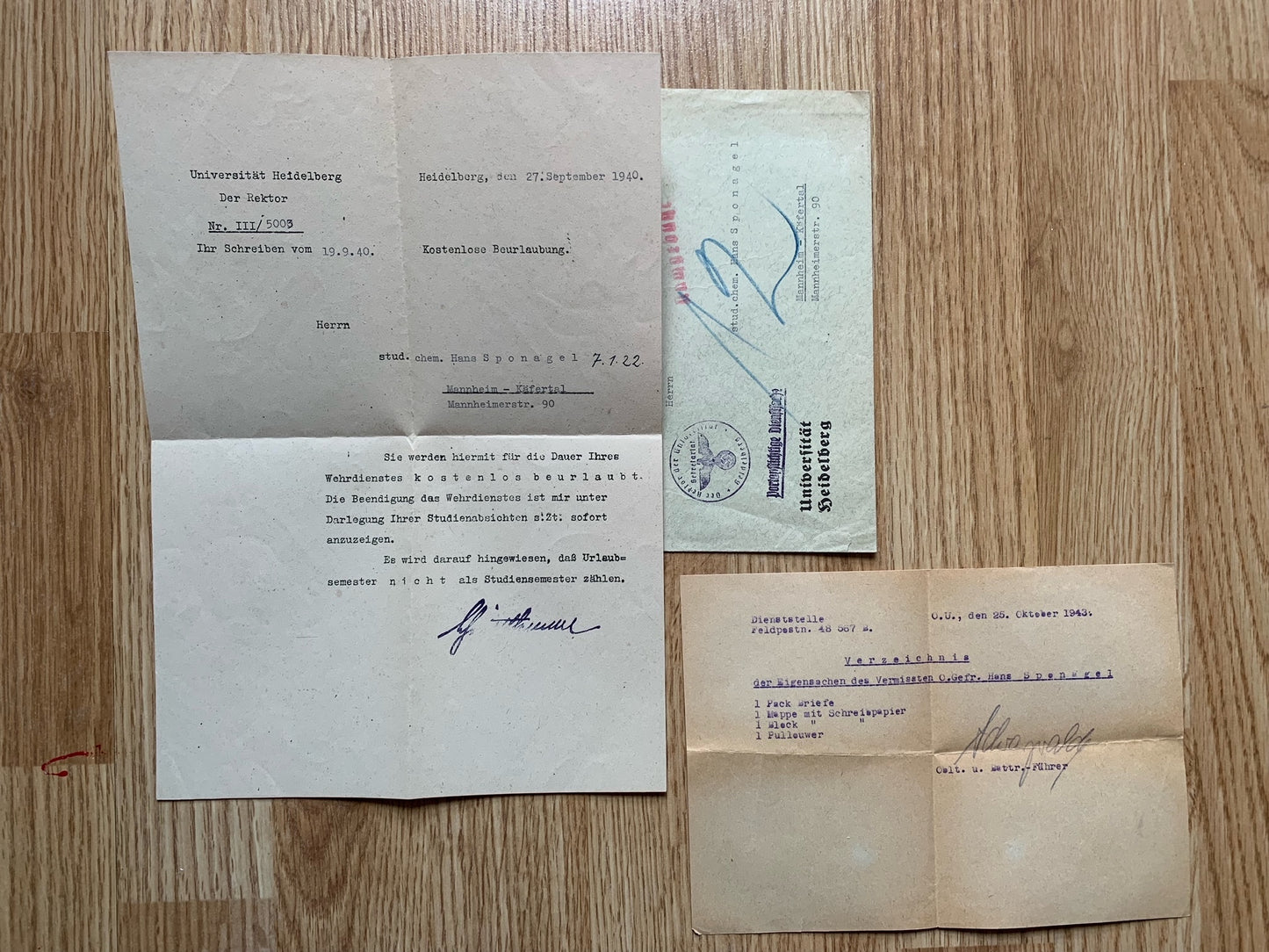 WW2 Heidelberg University student grouping - MIA Eastern Front
