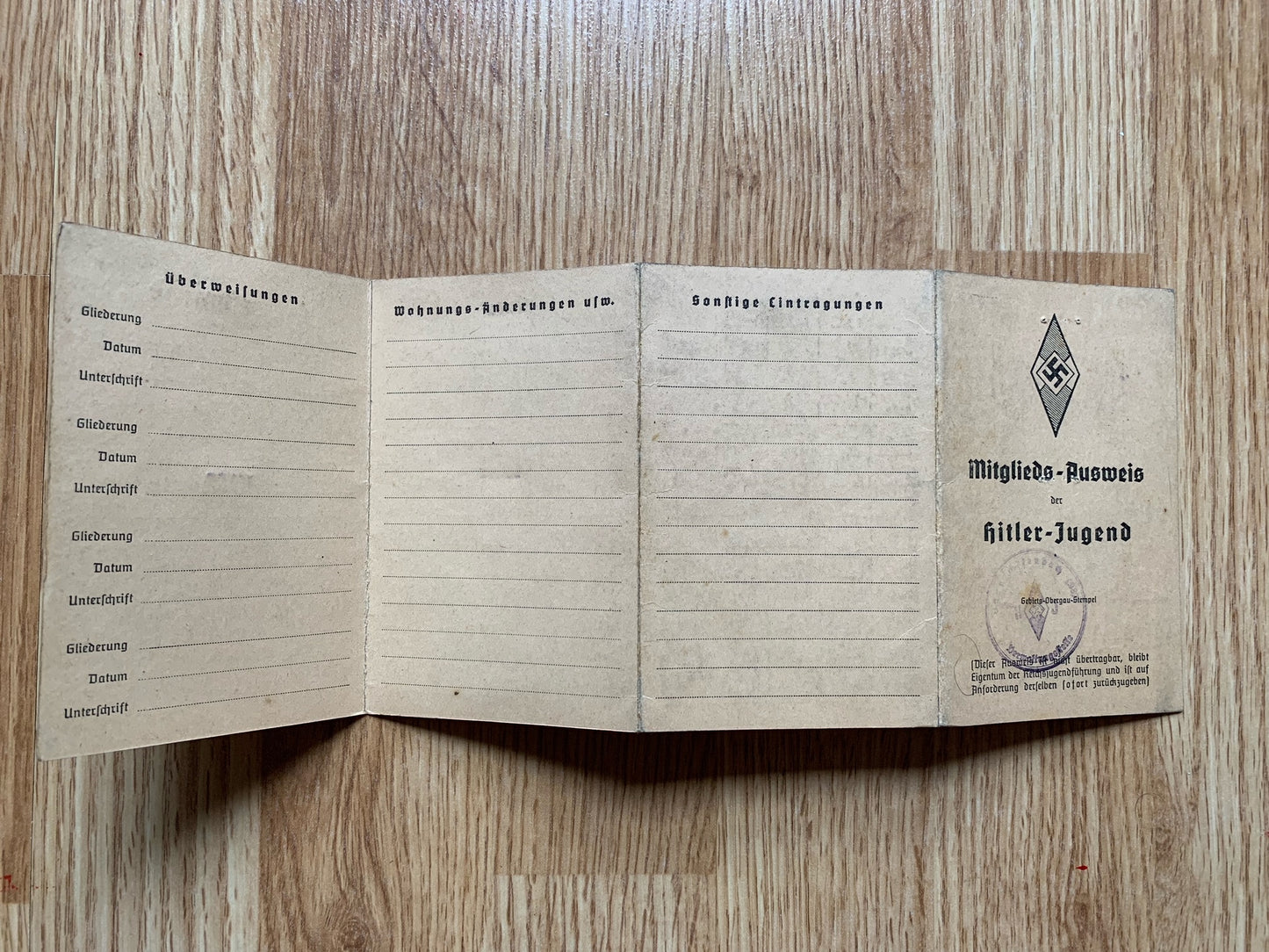 HJ membership pass and awards book, same person