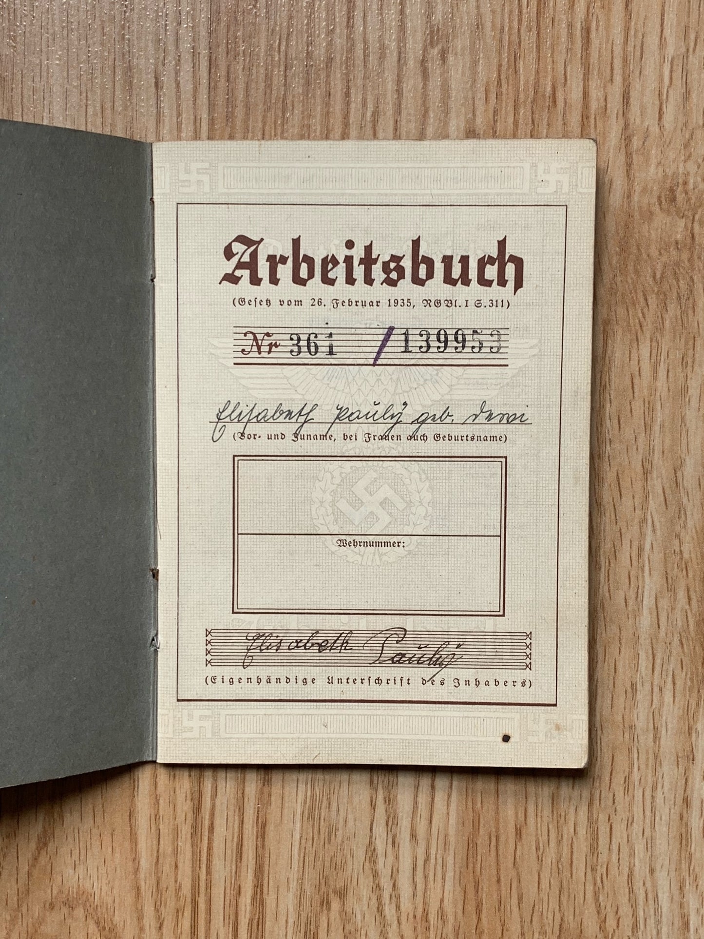 Arbeitsbuch and document grouping - same family