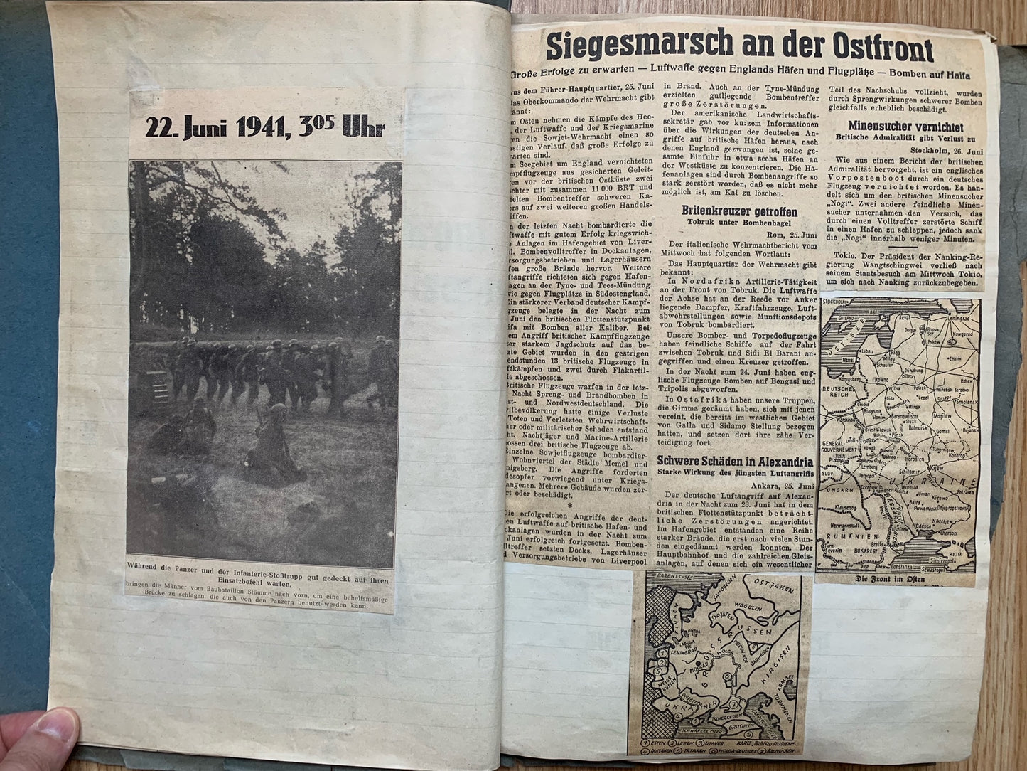 Folder of WW2 German news clippings - Operation Barbarossa 1941