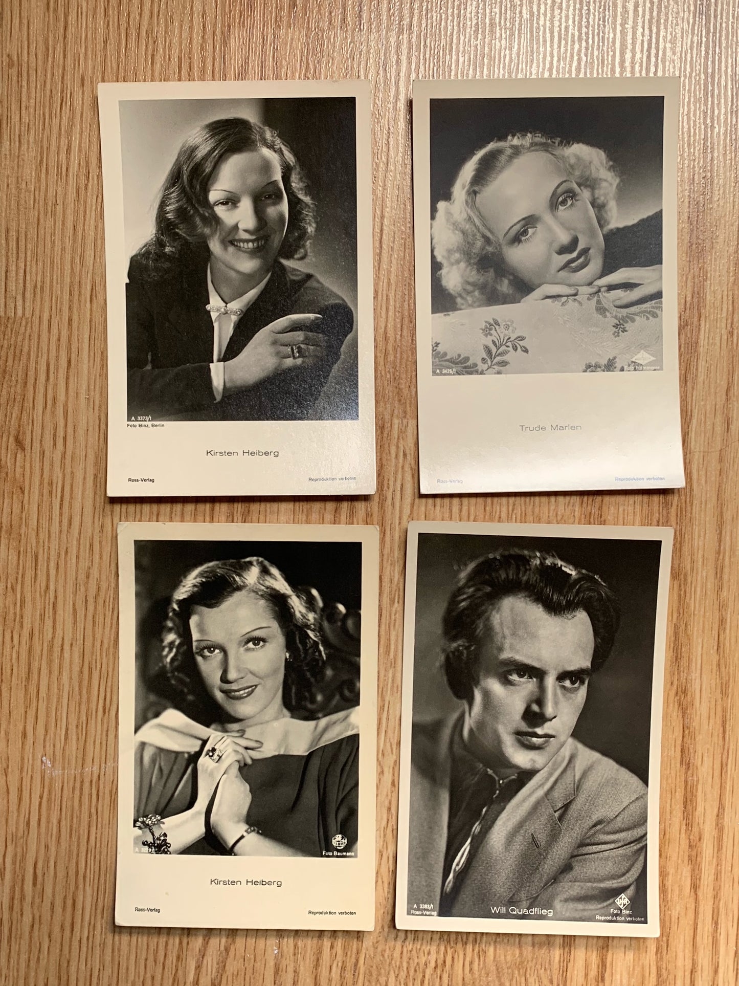 14 Third Reich German photo postcards of actors