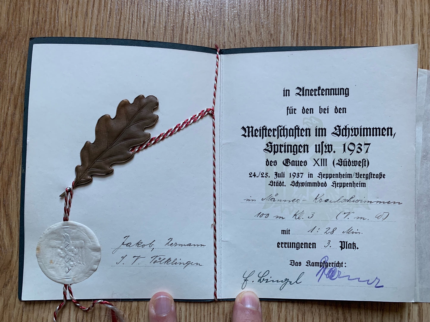 3 DRL sports events certificates - same person