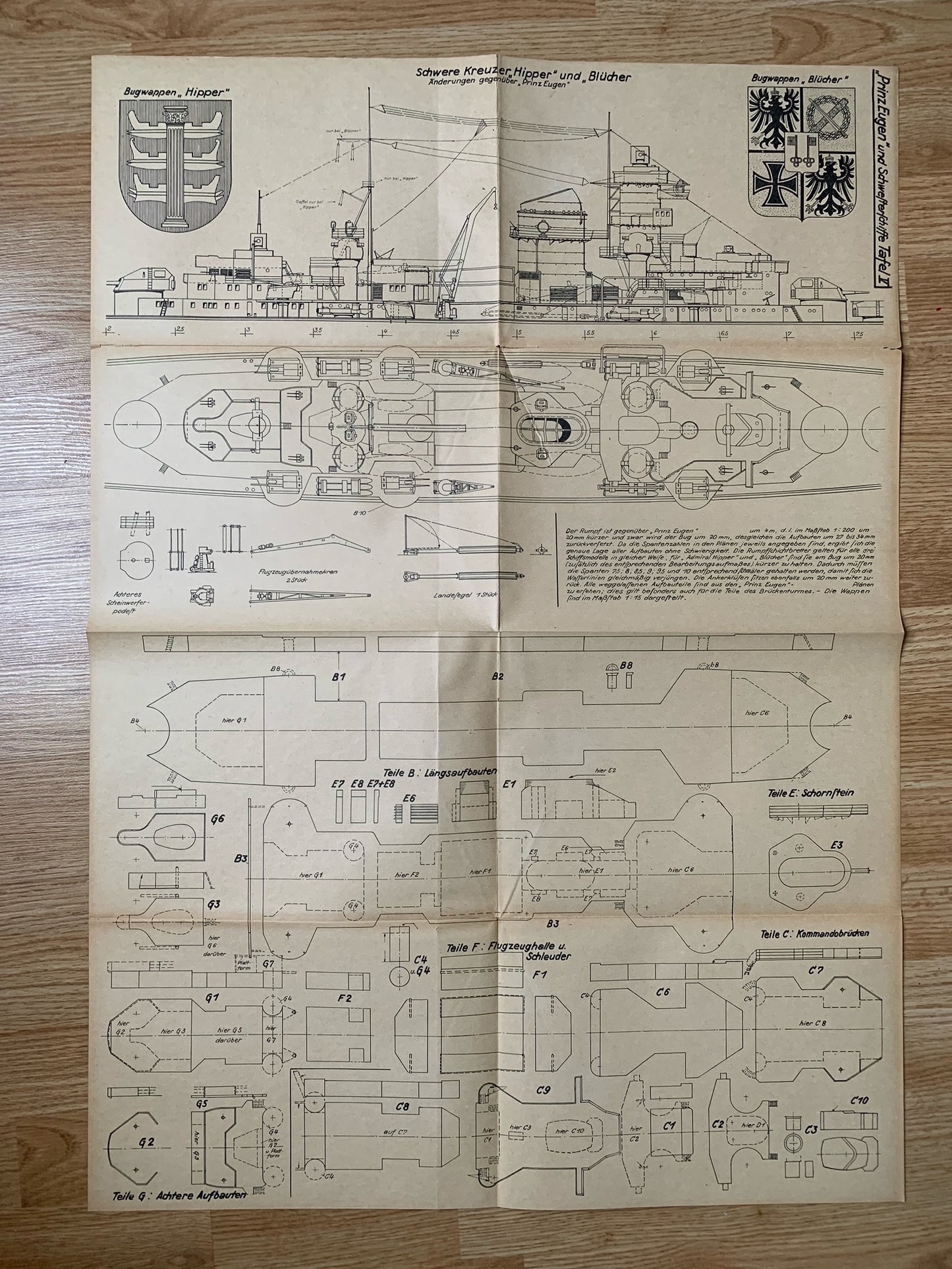 Kriegsmarine model kit for Heavy Cruiser Prinz Eugen