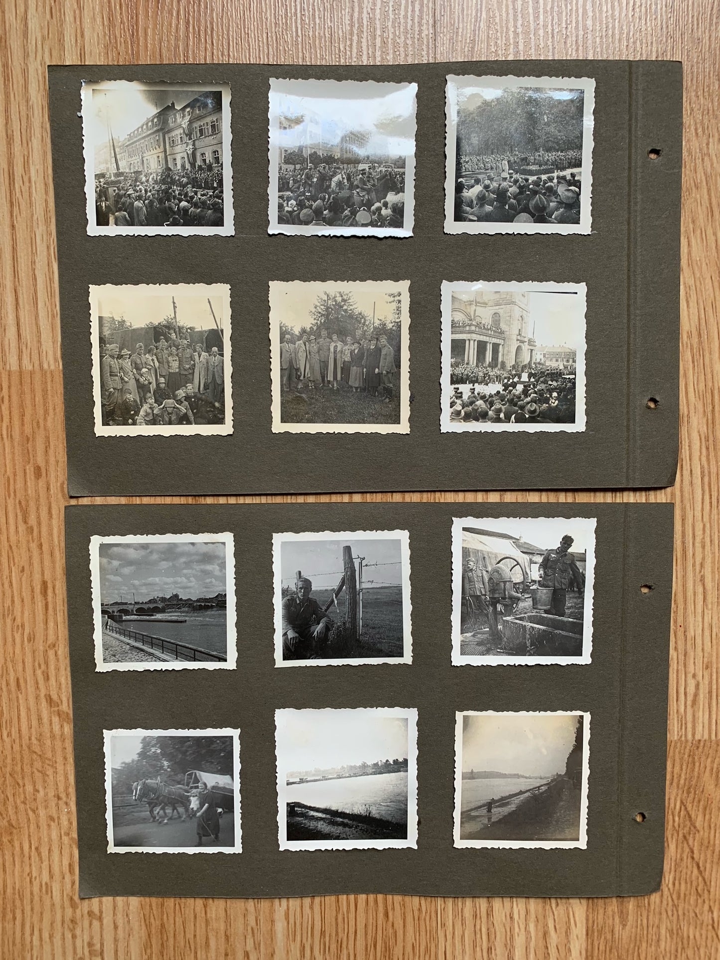 12 Wehrmacht photo album sheets - 116 photos