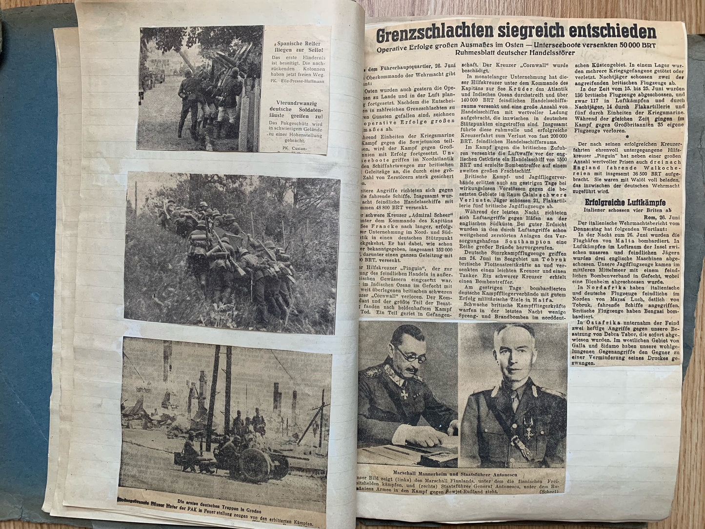 Folder of WW2 German news clippings - Operation Barbarossa 1941