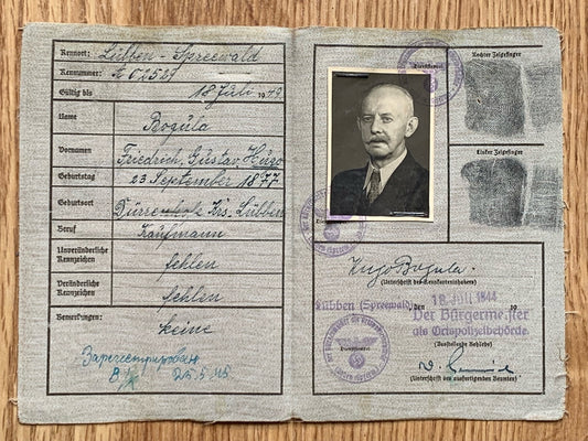 Kennkarte - 1944, Eastern Germany resident