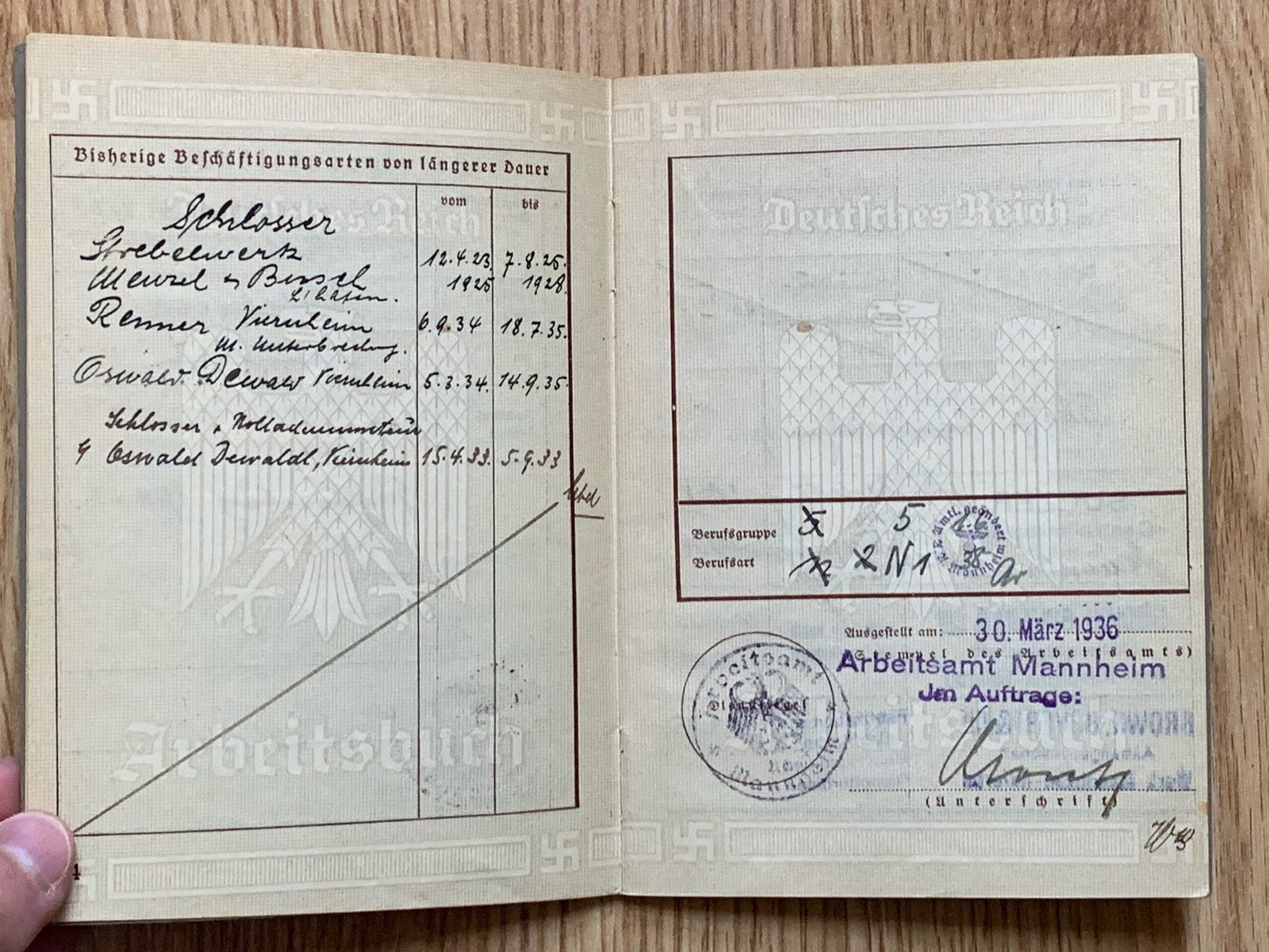 Arbeitsbuch - Metalworker, Wehrmacht and factories