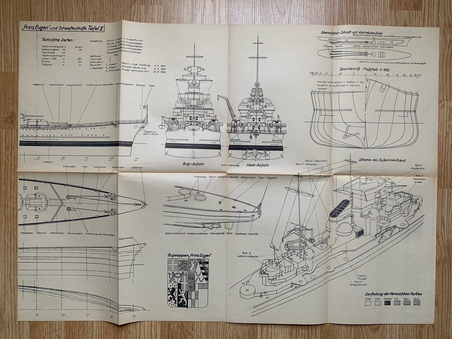 Kriegsmarine model kit for Heavy Cruiser Prinz Eugen