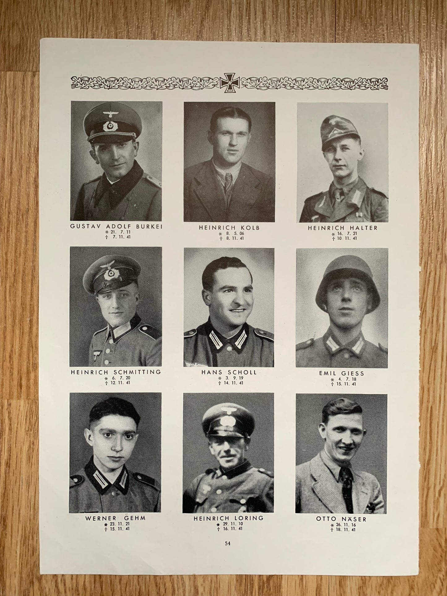 4 sheets of KIA Wehrmacht troops 1941 - Wilhelmshaven residents
