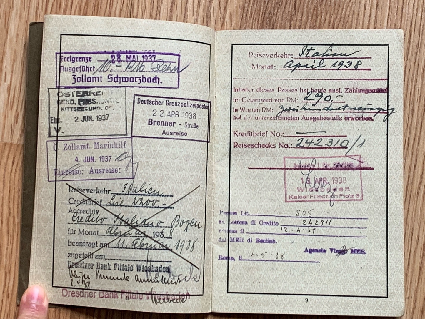 Passport / Reisepass - 1936 Mannheim merchant