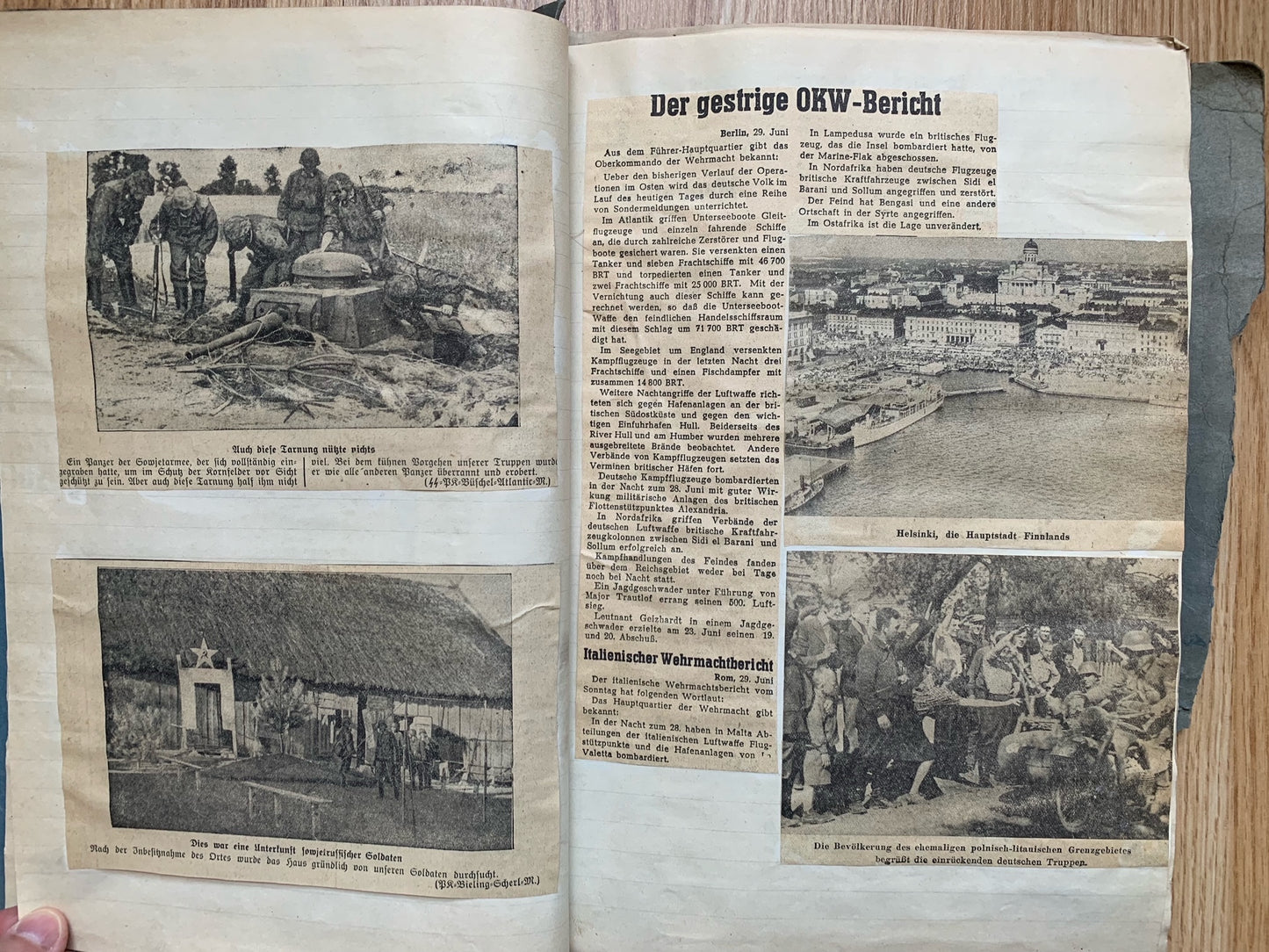 Folder of WW2 German news clippings - Operation Barbarossa 1941