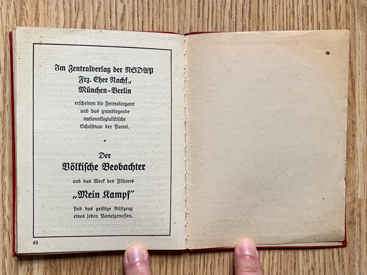 NSDAP membership booklet - Blockleiter official, Rudolf Hess reference
