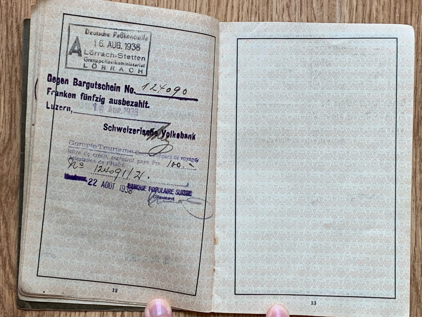 Passport / Reisepass - Medical doctor, Paris Exposition visit