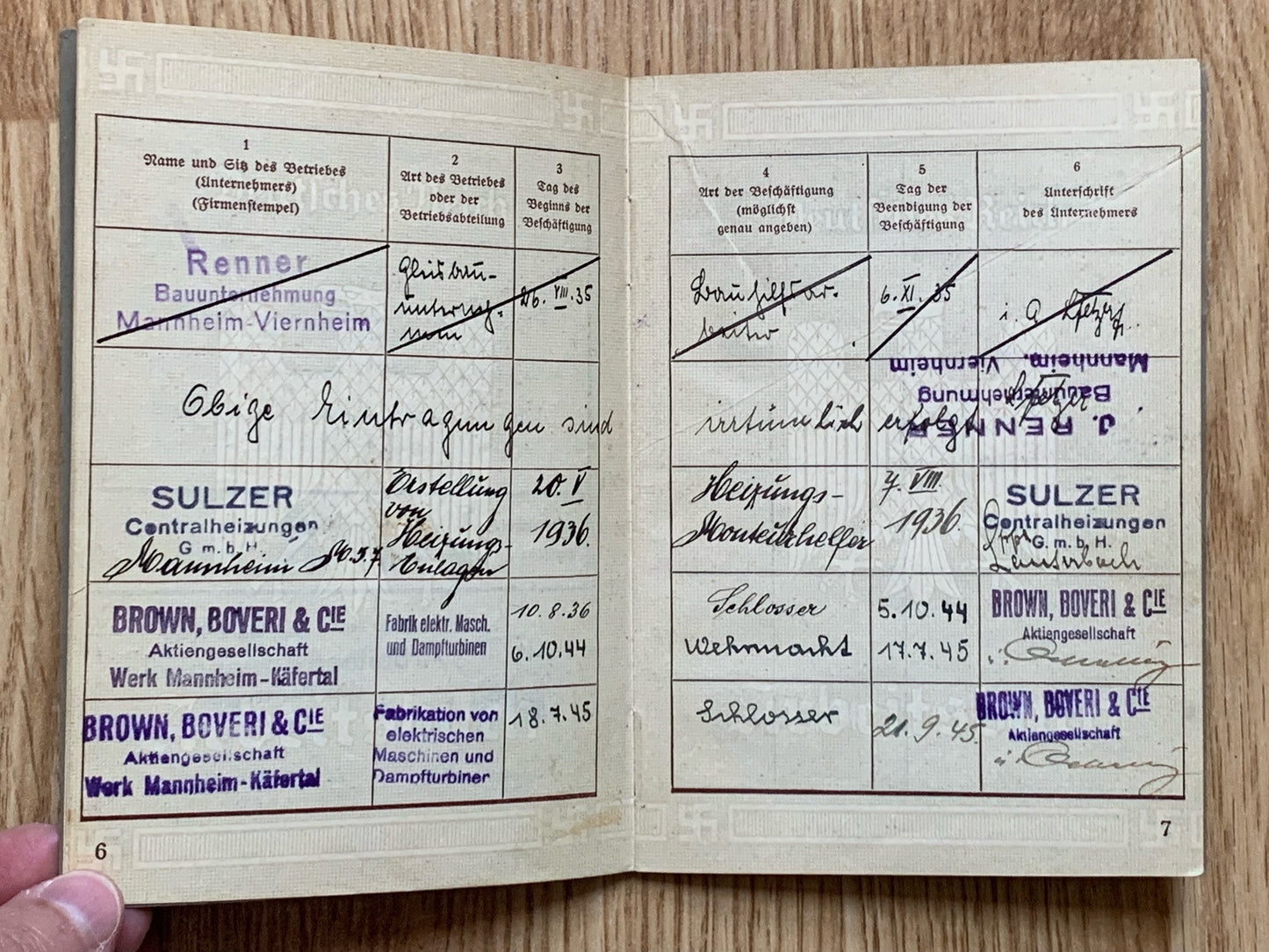 Arbeitsbuch - Metalworker, Wehrmacht and factories