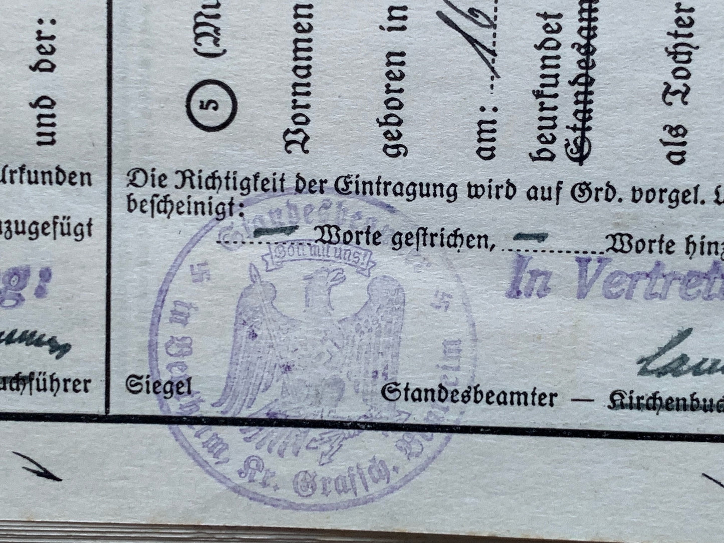 Ahnenpass / Ancestry pass - Duisburg family