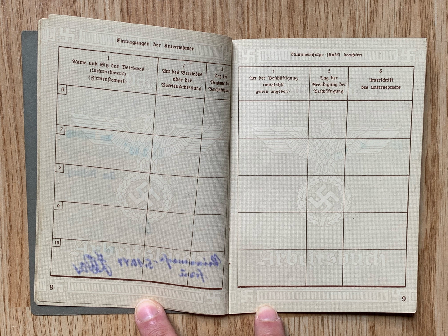 Arbeitsbuch and document grouping - same family