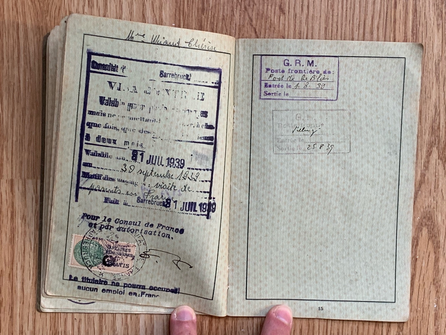Reisepass / passport - mother and children 1939