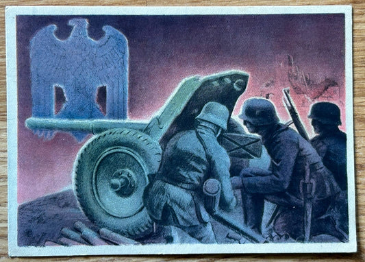 Die Deutsche Wehrmacht, art postcard - Anti-tank troops