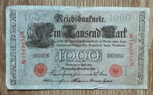 1000 Marks - WW1 German banknote